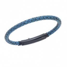 Βραχιόλι Senza Men`s Steel Blue Leather Strap SSD4990-1BBL
