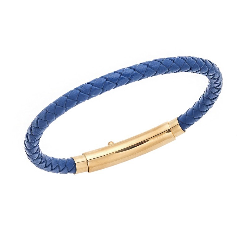 Βραχιόλι Senza Men`s Steel Blue Leather Strap SSD4990GBL