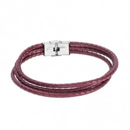 Βραχιόλι Senza Men`s Steel Brown Leather Strap SSD4998BN