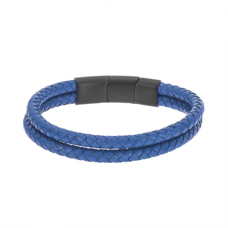 Βραχιόλι Senza Men`s Steel Blue Leather Strap SSD5026BBL