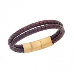 Βραχιόλι Senza Men`s Steel Blue Leather Strap SSD5026GBD