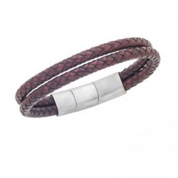 Βραχιόλι Senza Men`s Steel Blue Leather Strap SSD5026SBD