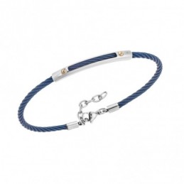 Βραχιόλι Senza Men`s Steel - Silver  και  Blue SSD5605SBL