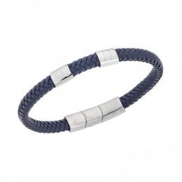 Βραχιόλι Senza Men`s Steel Blue Leather Strap SSD5608SBL