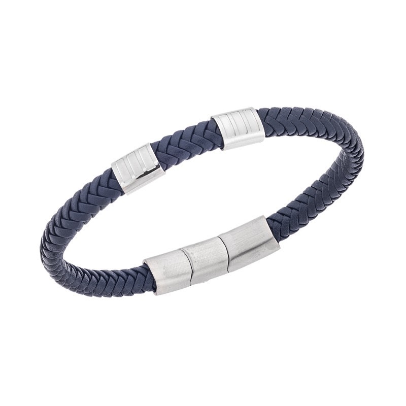 Βραχιόλι Senza Men`s Steel Blue Leather Strap SSD5608SBL