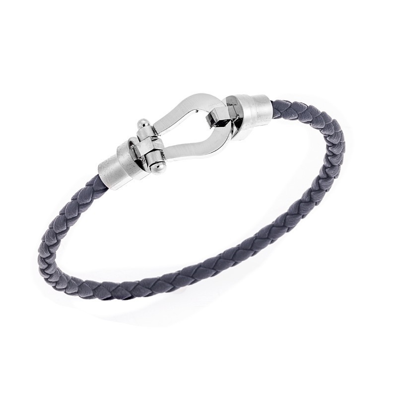 Βραχιόλι Senza Men`s Steel Black Leather Strap SSD5673SBK