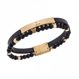 Βραχιόλι Senza Men`s Gold Plated Steel