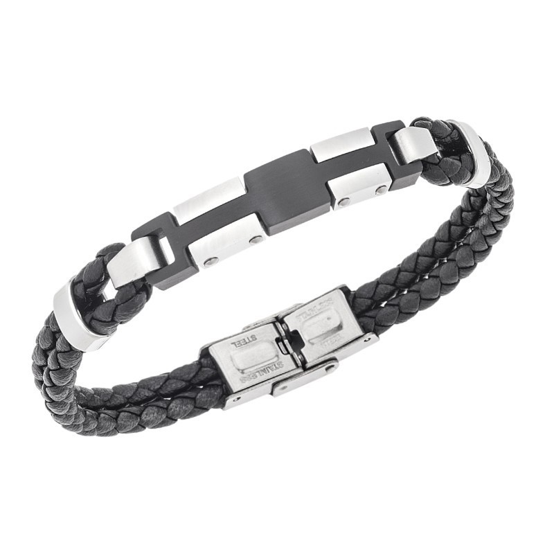 Βραχιόλι διπλό Senza Men`s Steel