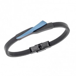 Βραχιόλι Senza Men`s Black Steel