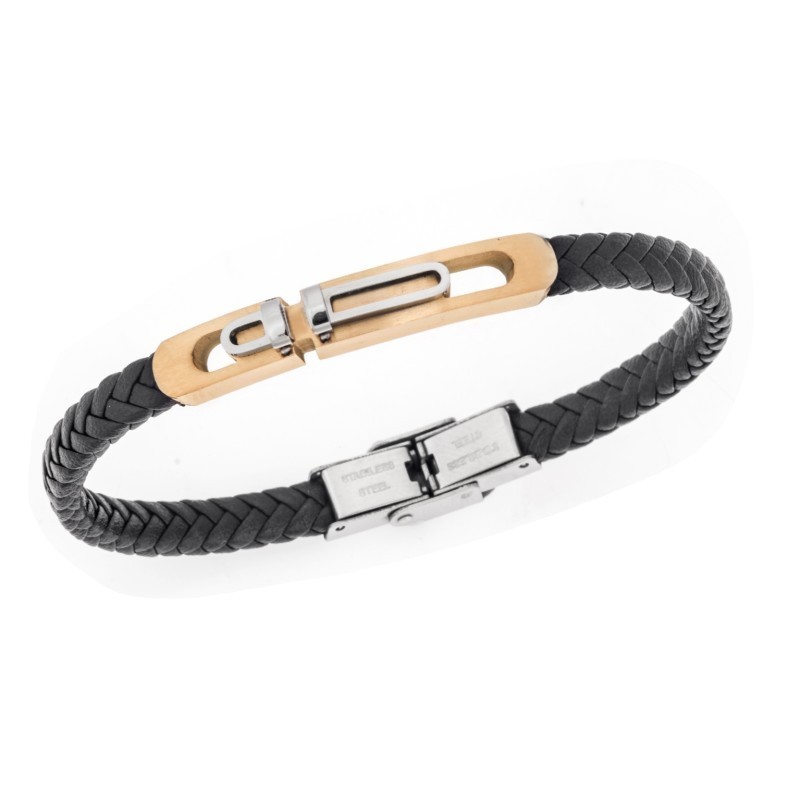 Βραχιόλι Senza Men`s Gold Plated Steel