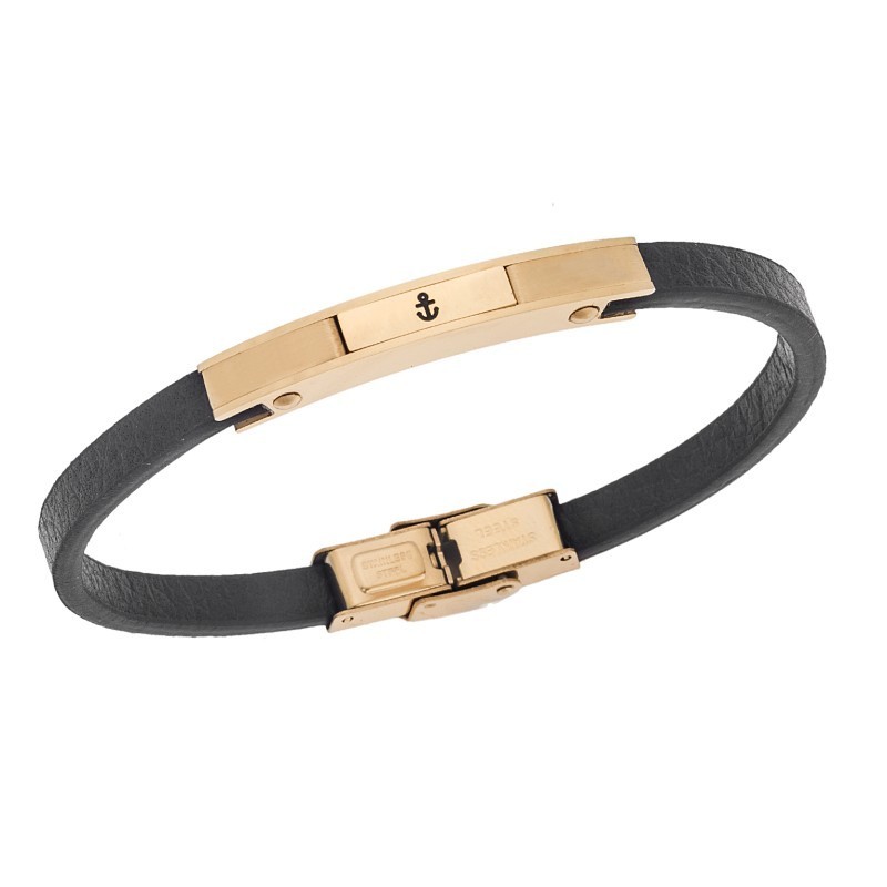 Βραχιόλι Senza Men`s Gold Plated Steel