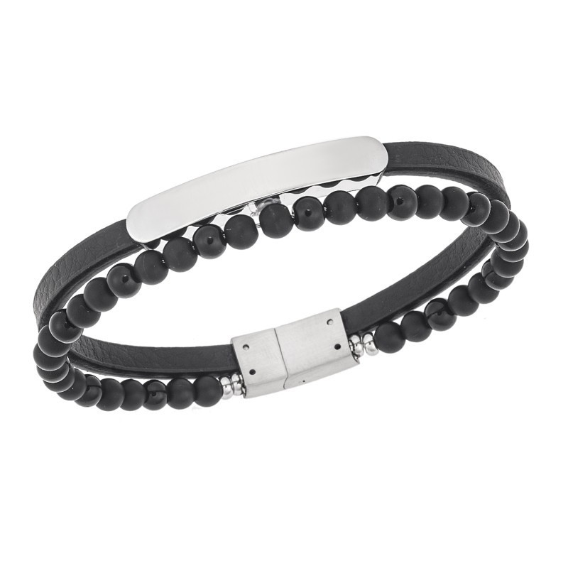 Βραχιόλι διπλό Senza Men`s Steel