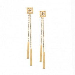 Σκουλαρίκια Γυναικεία SENZA από επιχρυσωμένο Ατσάλι