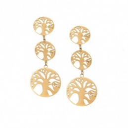 Σκουλαρίκια Γυναικεία SENZA Gold Plated Steel