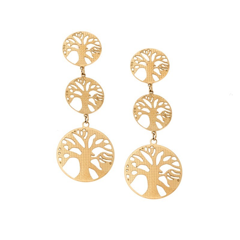 Σκουλαρίκια Γυναικεία SENZA Gold Plated Steel