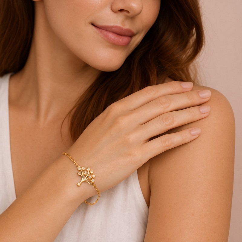 Βραχιόλι Γυναικείο Senza από επιχρυσωμένο ασήμι 925