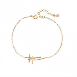 Βραχιόλι Γυναικείο Senza από επιχρυσωμένο ασήμι 925