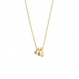 Κολιέ Senza επιχρυσωμένο ασήμι 925 με οικογένεια