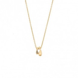 Κολιέ Senza επιχρυσωμένο ασήμι 925 με οικογένεια