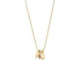 Κολιέ Senza επιχρυσωμένο ασήμι 925 με οικογένεια