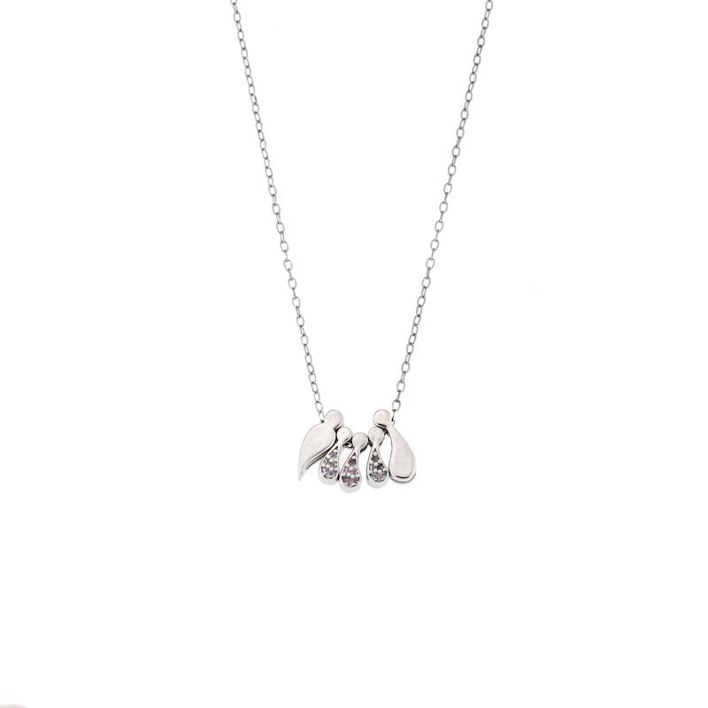 Κολιέ Senza ασήμι 925 με οικογένεια