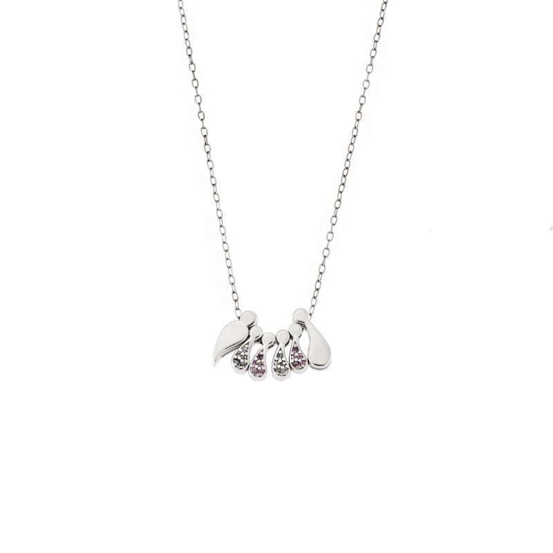 Κολιέ Senza ασήμι 925 με οικογένεια