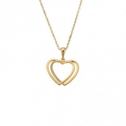 Μενταγιόν Senza από επιχρυσωμένο ασήμι 925