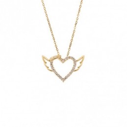 Μενταγιόν Senza από επιχρυσωμένο ασήμι 925