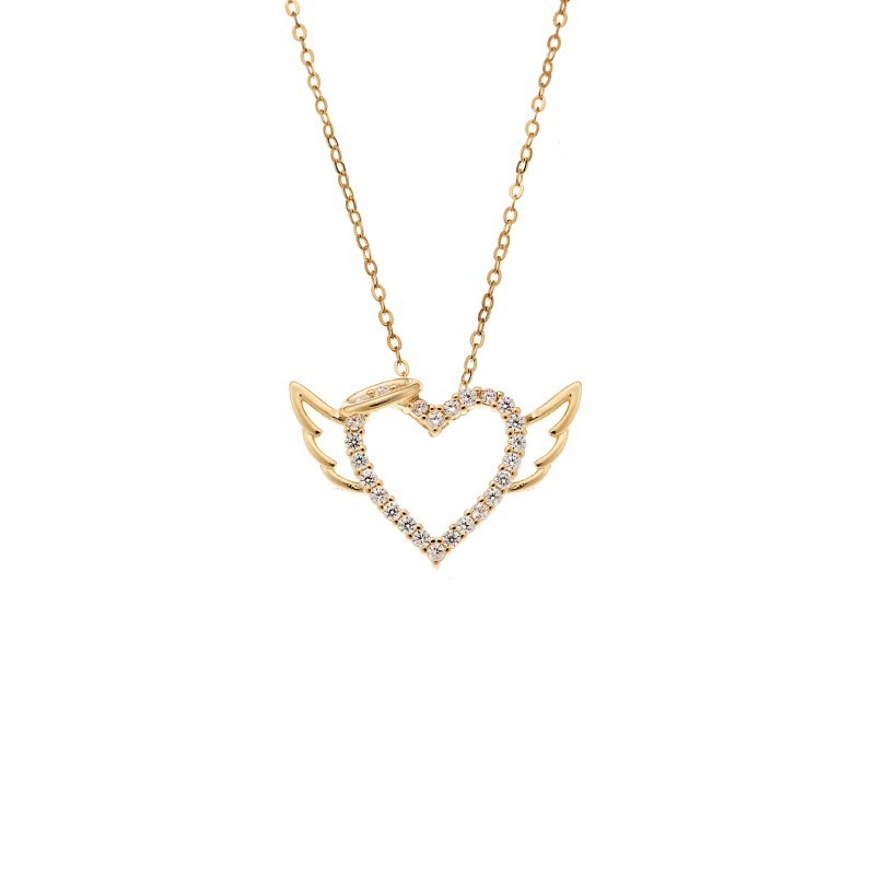 Μενταγιόν Senza από επιχρυσωμένο ασήμι 925