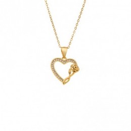 Μενταγιόν Senza από επιχρυσωμένο ασήμι 925