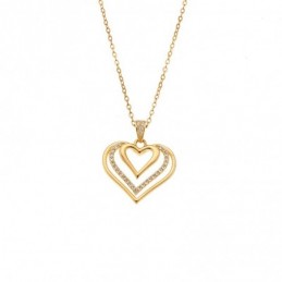 Μενταγιόν Senza από επιχρυσωμένο ασήμι 925