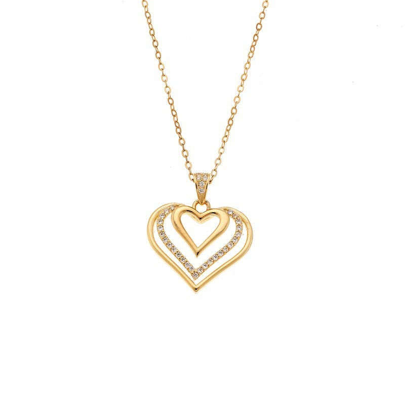 Μενταγιόν Senza από επιχρυσωμένο ασήμι 925