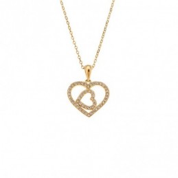 Μενταγιόν Senza από επιχρυσωμένο ασήμι 925