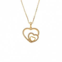 Μενταγιόν Senza από επιχρυσωμένο ασήμι 925