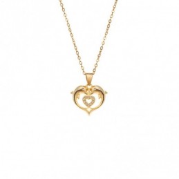 Μενταγιόν Senza από επιχρυσωμένο ασήμι 925