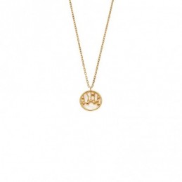 Κολιέ SENZA Gold Plated Ασήμι 925 με Φίλντισι SSR4466GD