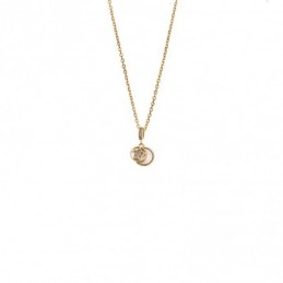 Κολιέ SENZA Gold Plated Ασήμι 925 με Φίλντισι SSR4470GD