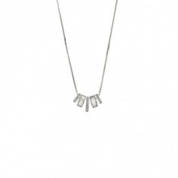 Κολιέ SENZA Rhodium Plated Ασήμι 925 με Φίλντισι SSR4478SR