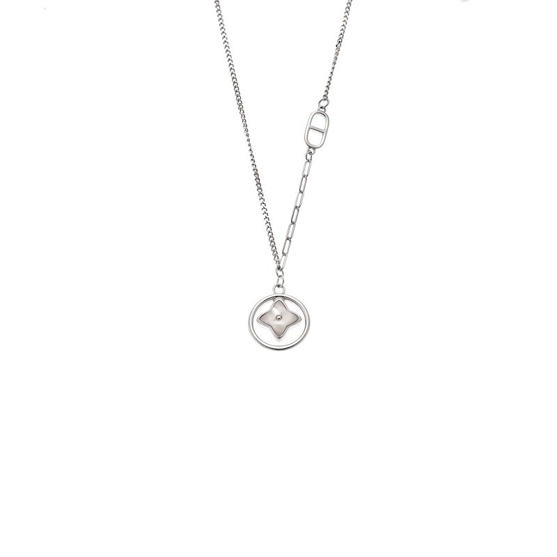 Κολιέ SENZA Rhodium Plated Ασήμι 925 με Φίλντισι SSR4483SR