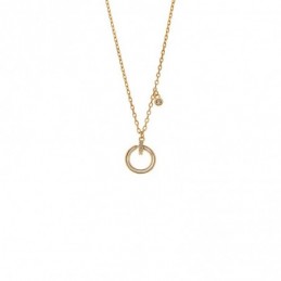 Κολιέ SENZA Gold Plated Ασήμι 925 με Φίλντισι SSR4484GD