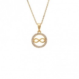 Κολιέ SENZA Άπειρο Gold Plated Ασήμι 925 SSR4496GD