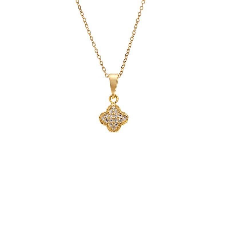 Κολιέ SENZA Λουλουδάκι Gold Plated Ασήμι 925 SSR4498GD