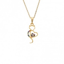 Κολιέ SENZA Καρδούλα Gold Plated Ασήμι 925 SSR4507GMU