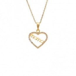 Κολιέ SENZA Καρδούλα mama Gold Plated Ασήμι 925 SSR4508GD