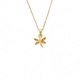 Κολιέ SENZA Πεταλούδα Gold Plated Ασήμι 925 SSR4511GD