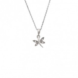 Κολιέ SENZA Πεταλούδα Rhodium Plated Ασήμι 925 SSR4511SR