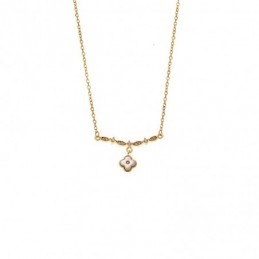 Κολιέ SENZA Gold Plated Ασήμι 925 με Φίλντισι SSR4512GD