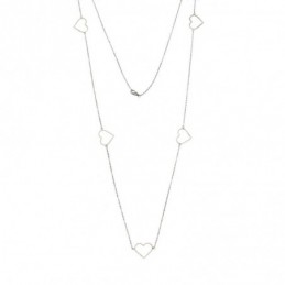 Κολιέ Μακρύ SENZA Ασήμι 925 με Καρδιές SSR4514SR