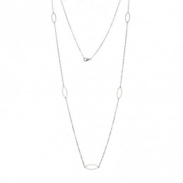 Κολιέ Μακρύ SENZA Ασήμι 925 Οβάλ SSR4515SR