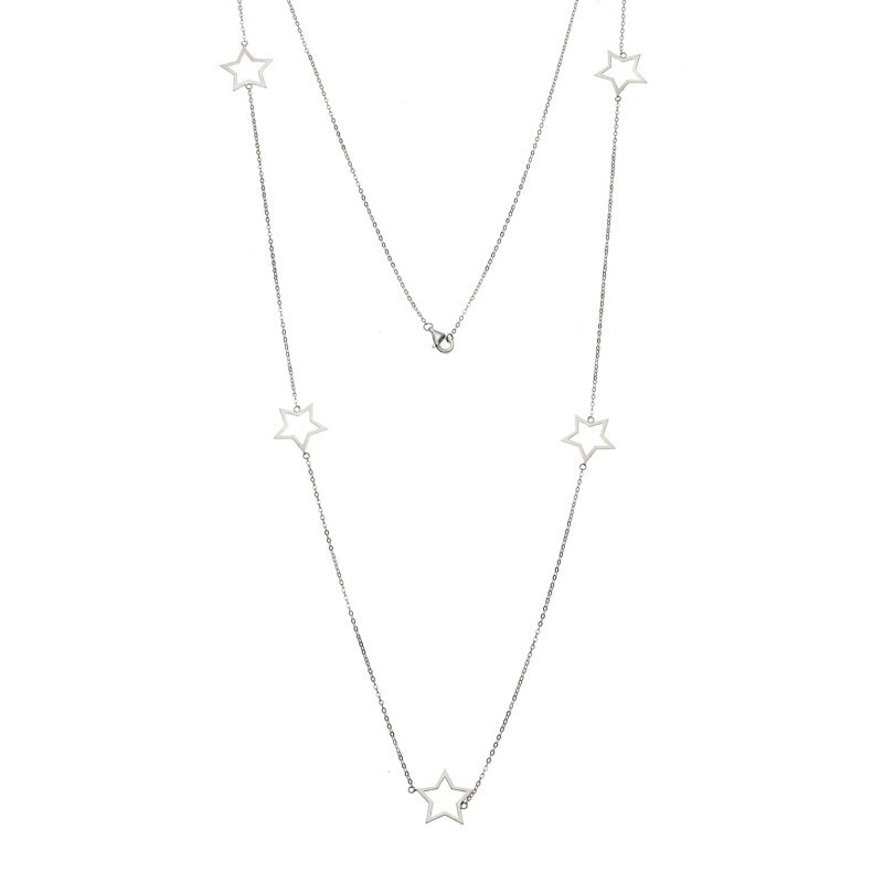 Κολιέ Μακρύ SENZA Ασήμι 925 Αστέρι SSR4517SR